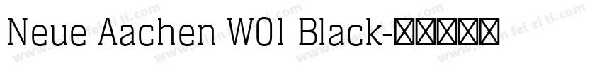 Neue Aachen W01 Black字体转换